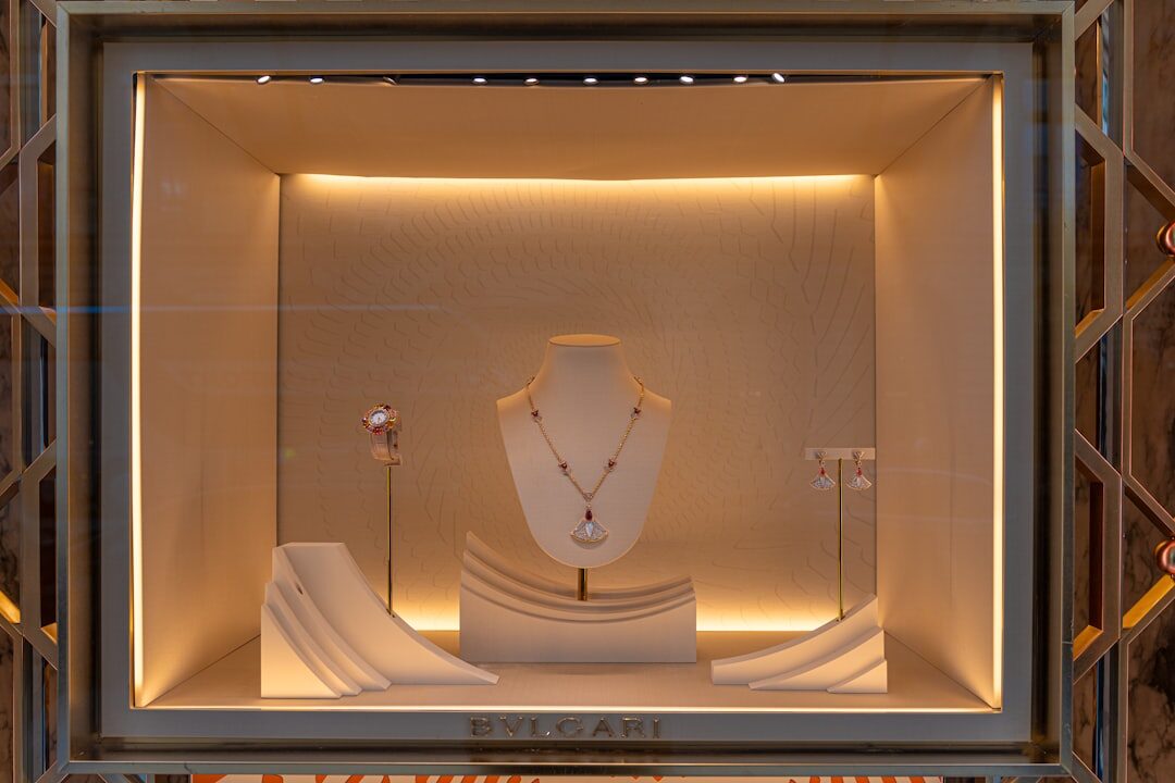 jewelry display in boutique