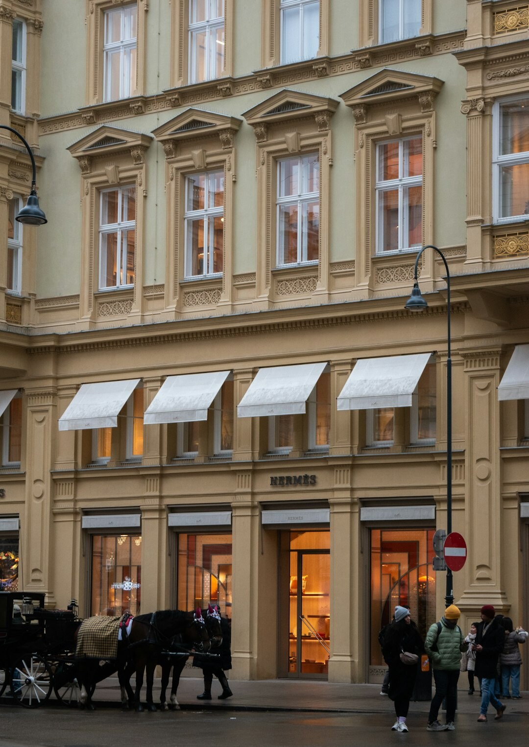 chic luxury store facade