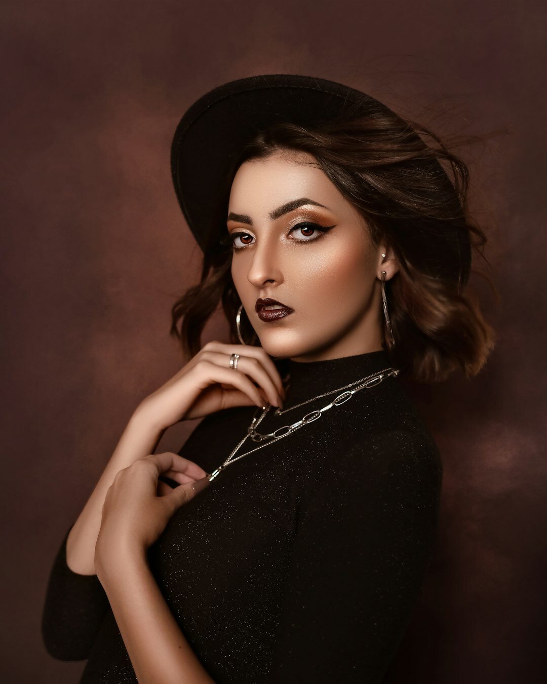 elegant woman with luxury accessories