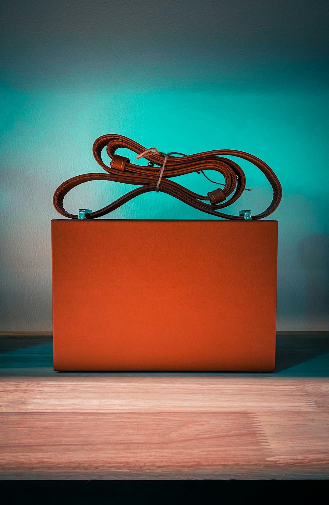 luxury handbag on table