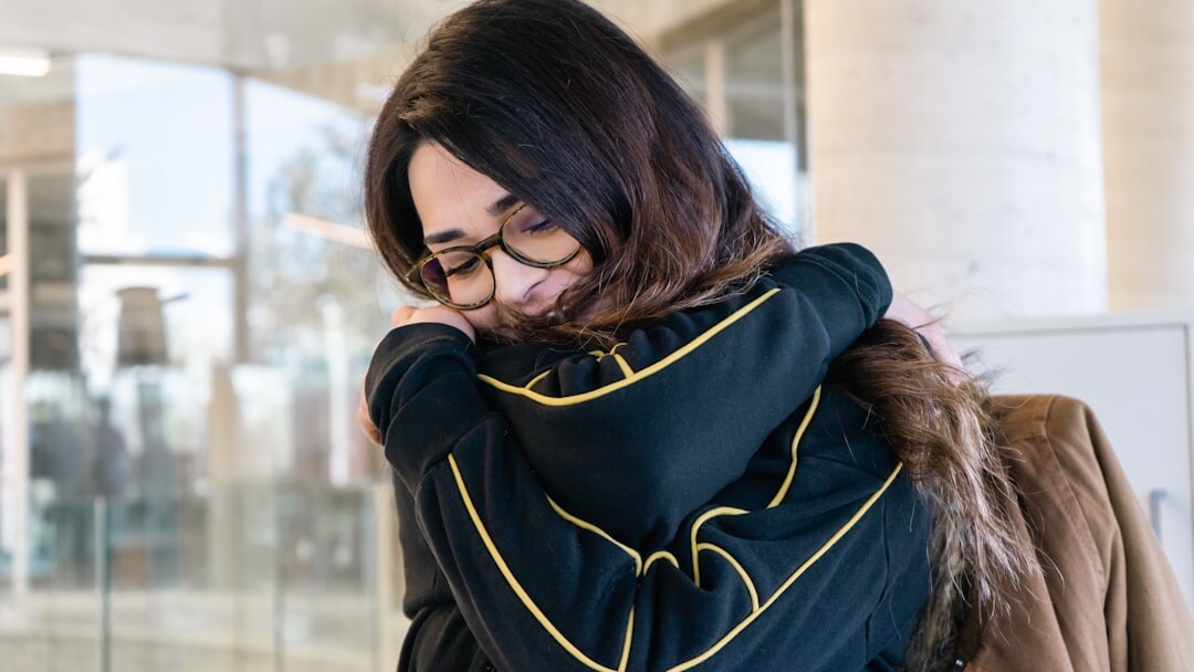 woman wearing luxury scarf